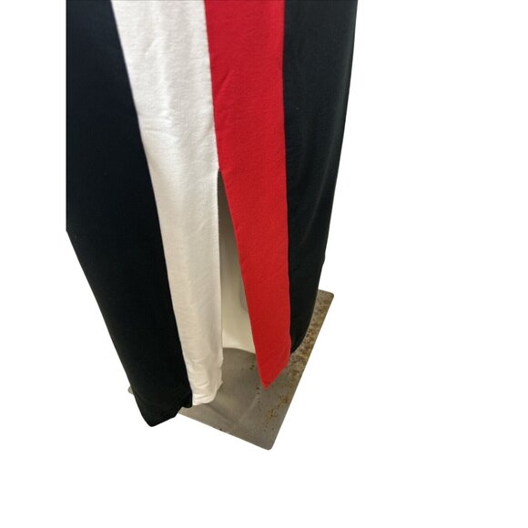 Attitudes by Renee Beach Dress XLP Black Red White Colorblock Maxi Sleeveless - Picture 5 of 8
